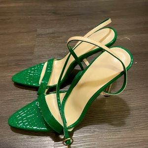 Green Strapped Heels